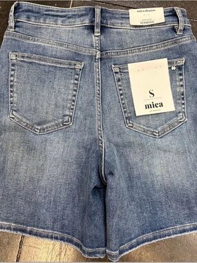 mica Denim Light Blue Bermuda Shorts